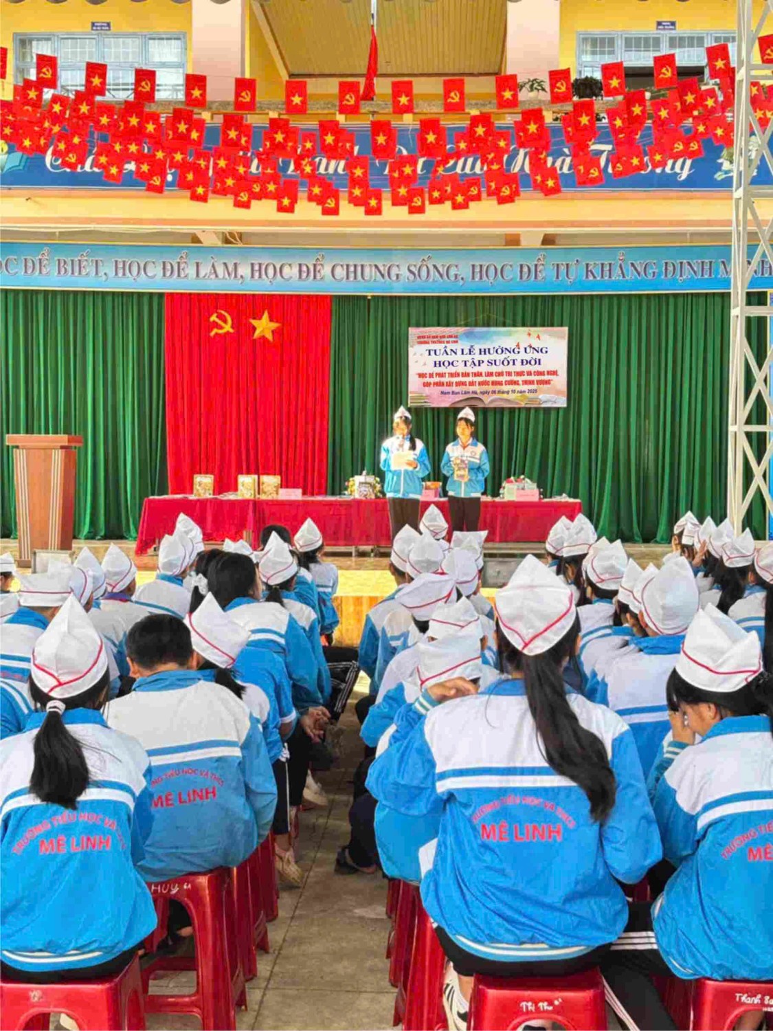 TRƯỜNG TH&THCS MÊ LINH TỔ CHỨC TUẦN LỄ HƯỞNG ỨNG HỌC TẬP SUỐT ĐỜI NĂM 2025